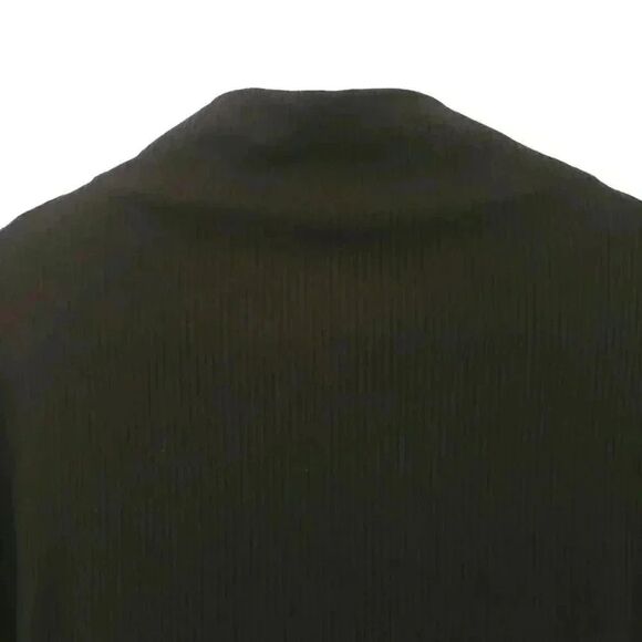 Simply Vera Wang Women's Black Poly/Rayon/Spandex Ribbed Knit Mock Neck A-Line L - Picture 9 of 14